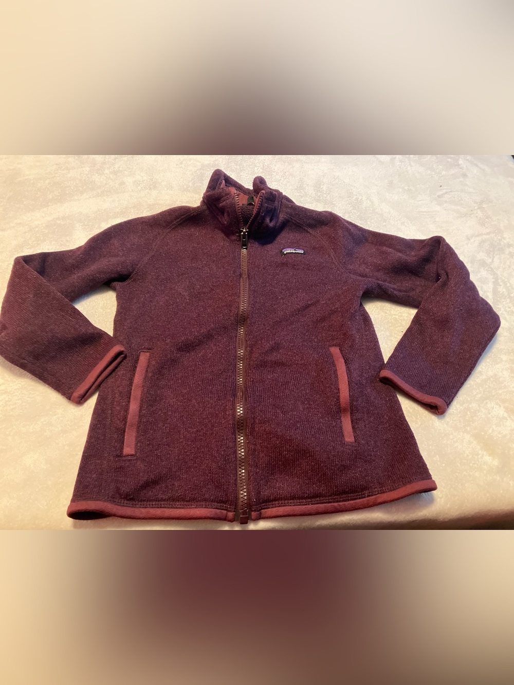 Patagonia Full-Zip Fleece Jacket in Plum